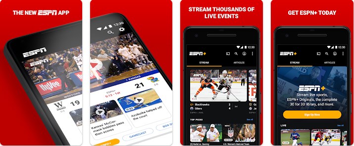 Download Android Apps to Watch Live Sports ESPN