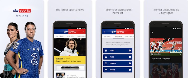 Download Android Apps to Watch Live Sports Sky Sports