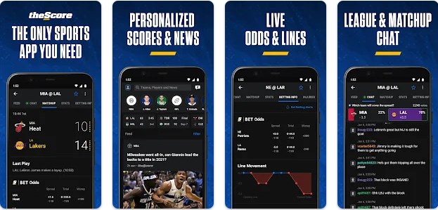 Download Android Apps to Watch Live Sports THE SCORE